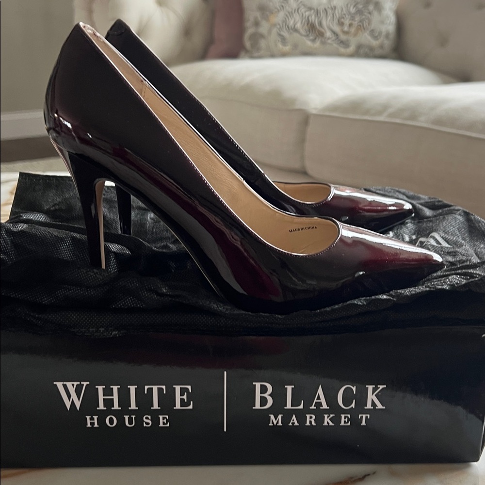 White House Black Market Dark Burgundy Pumps